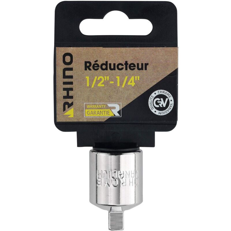 foto del prodotto set di prese riduttore adattatore per presa quadrato da 1 2 a 1 4 maschio realizzato in cromo vanadio compatibile con tutti i tipi di prese