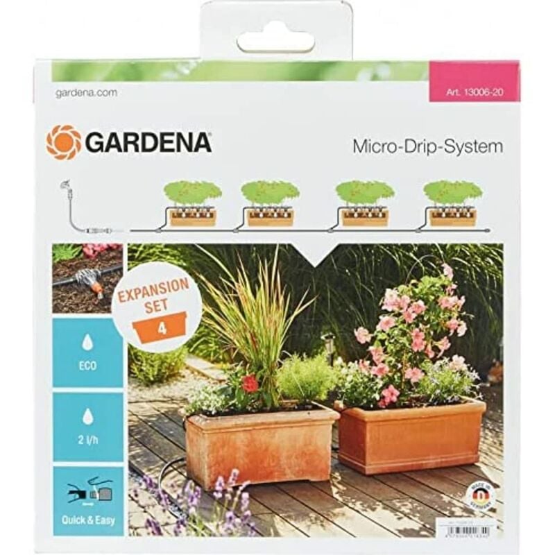 foto del prodotto set di prolunghe per piantine il sistema di irrigazione per balconi estende i tuoi set micro drip start per piantare vasi m di 4 trogoli 13006 20 