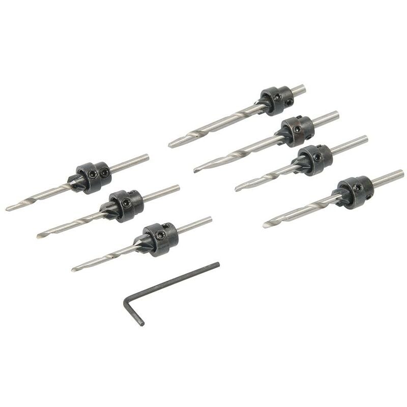 foto del prodotto set di punte da trapano per accecare 7 p.zi 3 6 mm