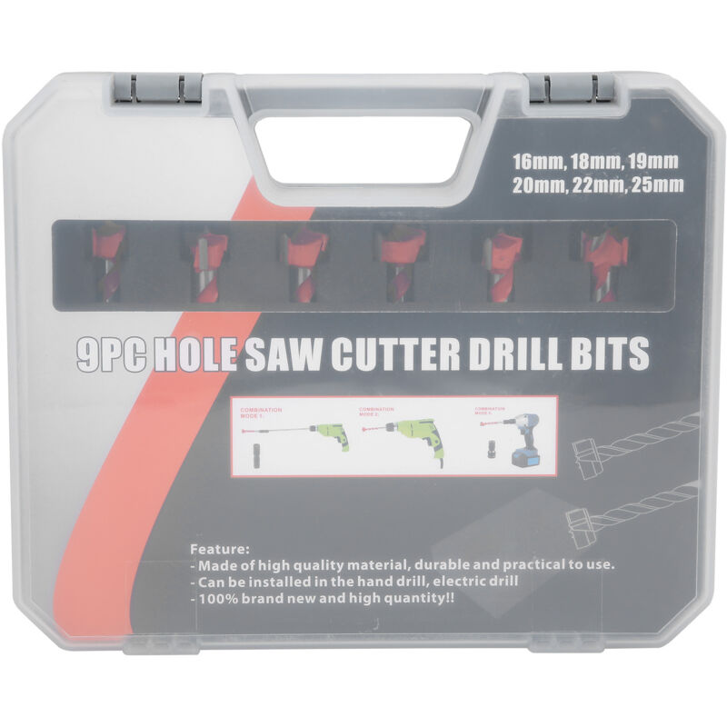 foto del prodotto set di punte da trapano per sega a tazza, strumenti di perforazione per apriscatole con filettatura allungata - eosnow