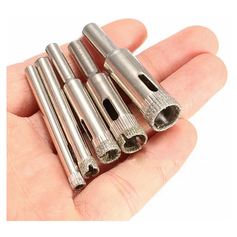 foto del prodotto set di punte diamantate da 5 6 8 10 12 mm, set di punte diamantate per piastrelle, marmo, vetro