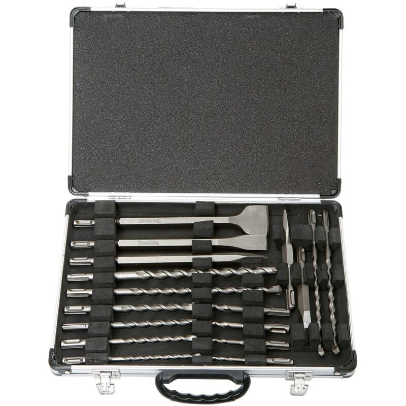 foto del prodotto set di punte e scalpelli makita sds plus 17 pezzi