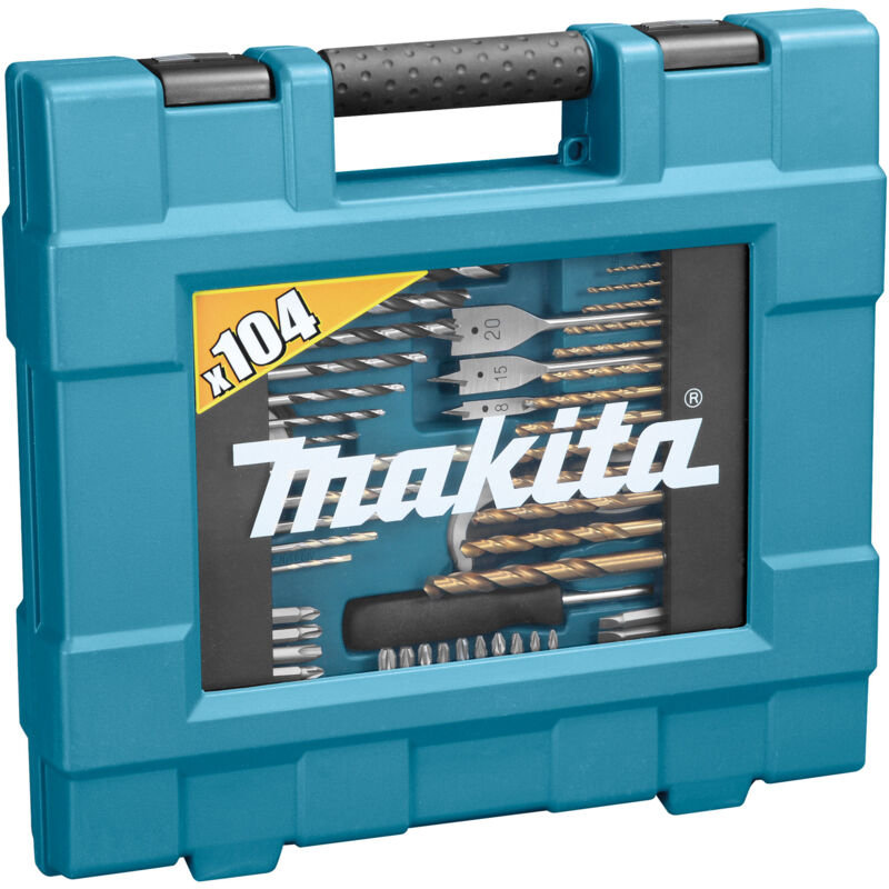foto del prodotto set di punte makita da 104 pezzi, punte per metallo, punte per legno, punte per muratura