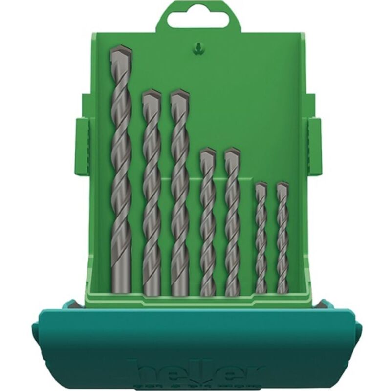 foto del prodotto set di punte per calcestruzzo muratura proconcrete 7 pezzi d. 4 5 2x6 8 10 12mm heller