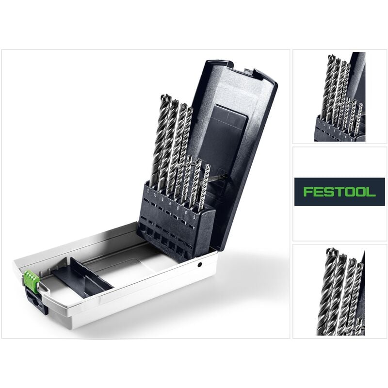 foto del prodotto set di punte per martello sds d5 d12 7 7 pezzi sds plus in pratica scatola 204070 festool