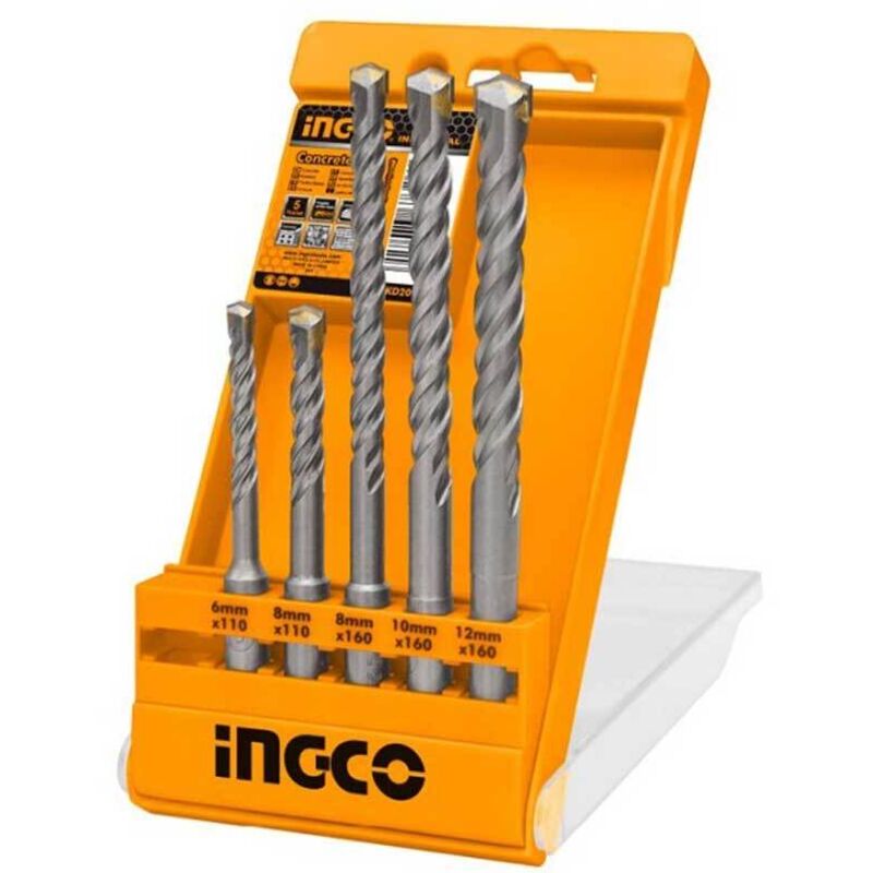foto del prodotto set di punte per muratura sds 5 ingco akd2052