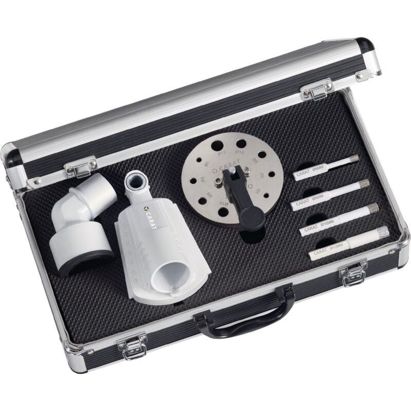 foto del prodotto set di punte per piastrelle d.6.8.10 12mm con aspirazione e centraggio carat