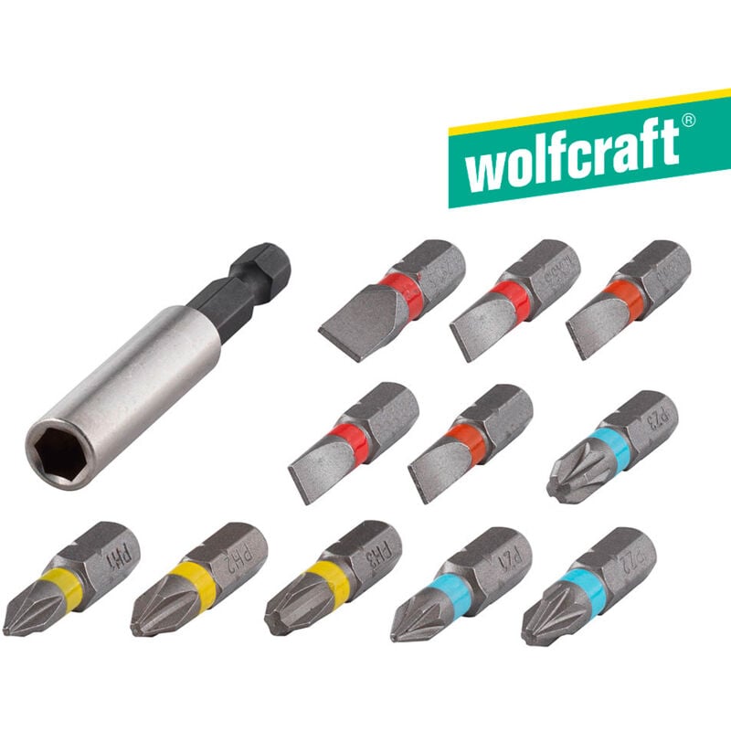 foto del prodotto set di punte solido, con portapunte magnetico 2445000 wolfcraft