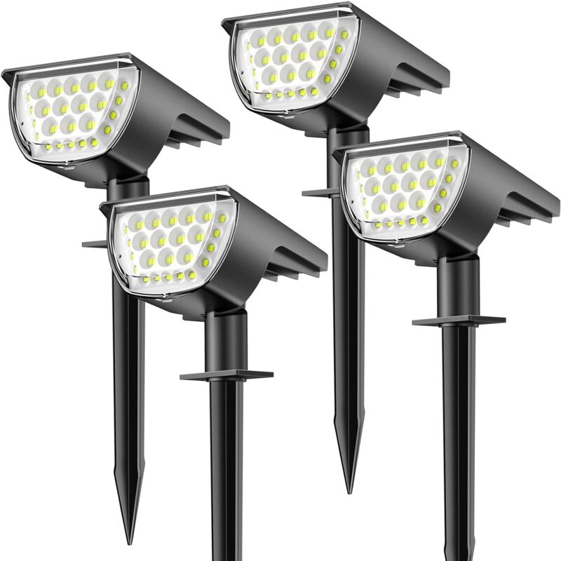 foto del prodotto set di quattro potenti luci solari per esterni ip65 luci solari impermeabili per esterni luci solari da giardino illuminazione solare per esterni per