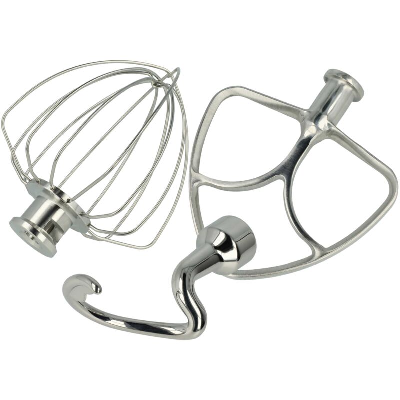 foto del prodotto set di ricambi da 3 pzz. compatibile con kitchenaid ksm154, ksm153 robot da cucina frusta da cucina, frusta piatta, gancio per impastare vhbw