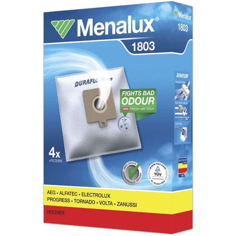foto del prodotto set di sacchetti per aspirapovere aeg smart 485 hoover progress, 4 pz. menalux