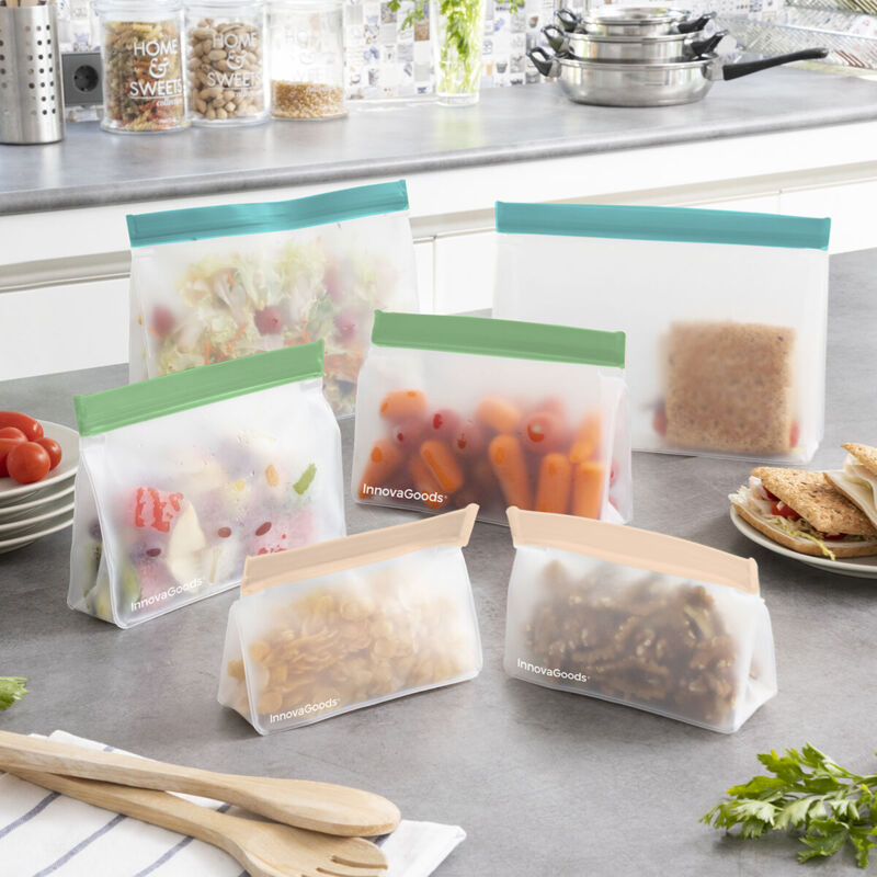 foto del prodotto set di sacchetti riutilizzabili ermetici zags innovagoods 6 unit 