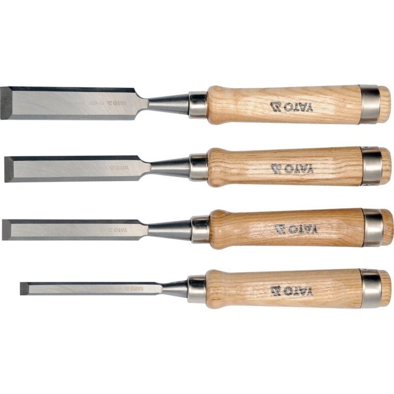 foto del prodotto set di scalpelli per legno crv 10 16 20 25mm yt 6260 yato