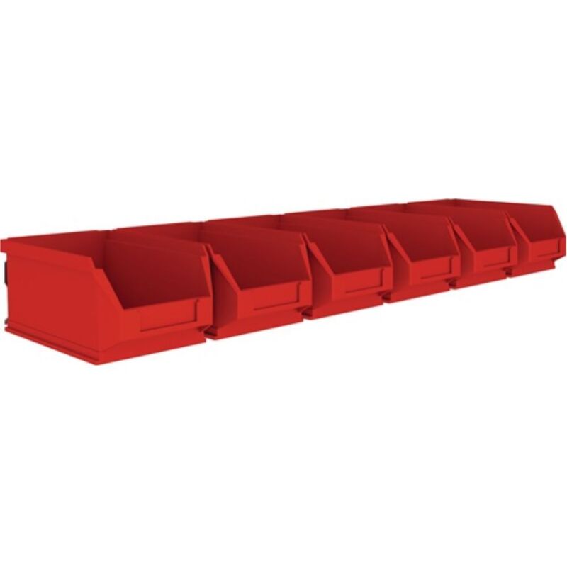 foto del prodotto set di scatole portaoggetti a75xl602xp180mm sta zincato con scatole portaoggetti 6xmk5 rosso mauser