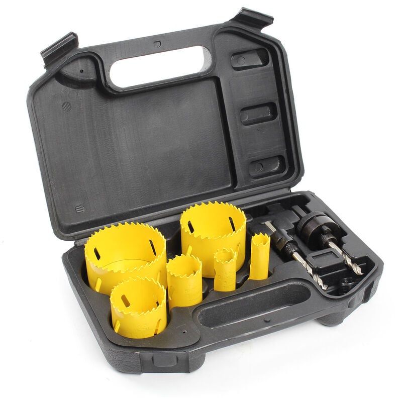 foto del prodotto set di seghe a tazza 9 pz. hss bimetallico 16-68mm sega a tazza per legno metallo plastica - xpotool