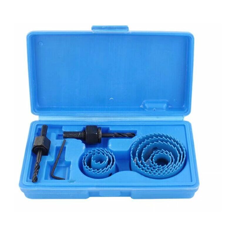 foto del prodotto set di seghe a tazza bimetalliche in acciaio al carbonio da 8 pezzi set di seghe a tazza da 19 64 mm per legno, cartongesso e cartongesso