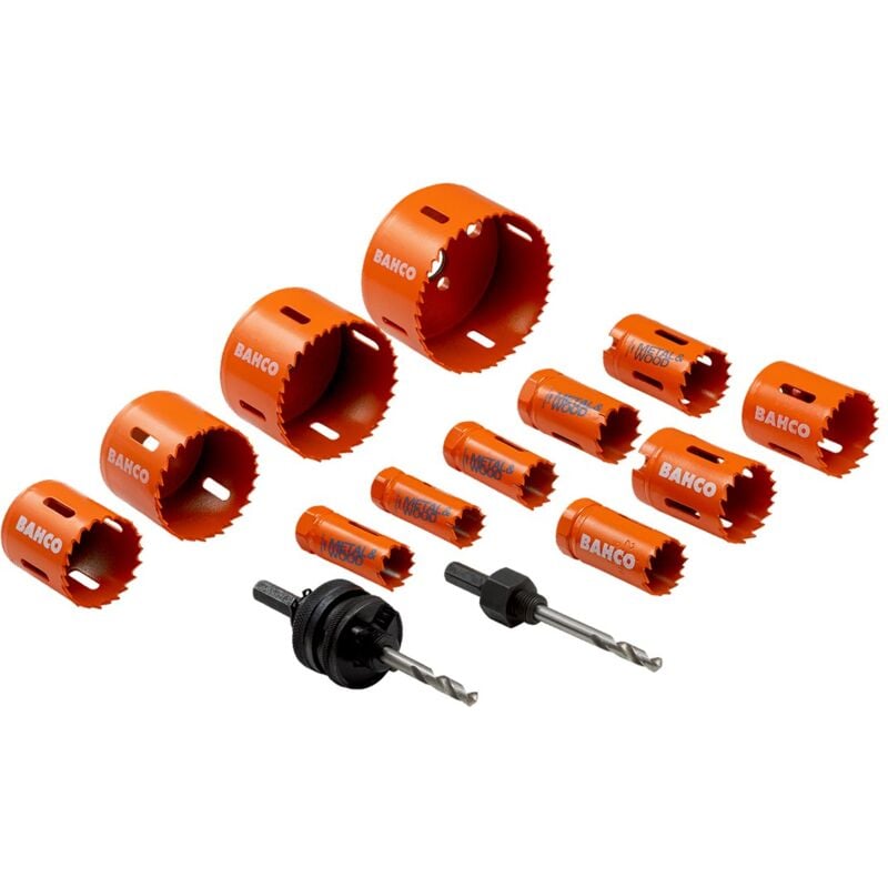 foto del prodotto set di seghe a tazza sandflex bi metal bahco 3834 promo 122 76 14 pezzi 