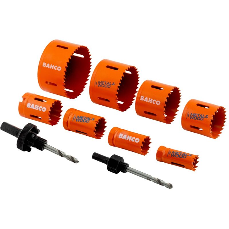 foto del prodotto set di seghe a tazza sandflex bi metal bahco 3834 promo 82 10 pezzi 