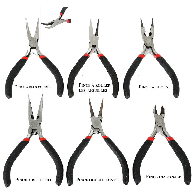 foto del prodotto set di sei tronchesi, tronchesi laterali per lavori artigianali, tronchesi per la creazione di gioielli, tronchesi per fiori, utensili per corde di