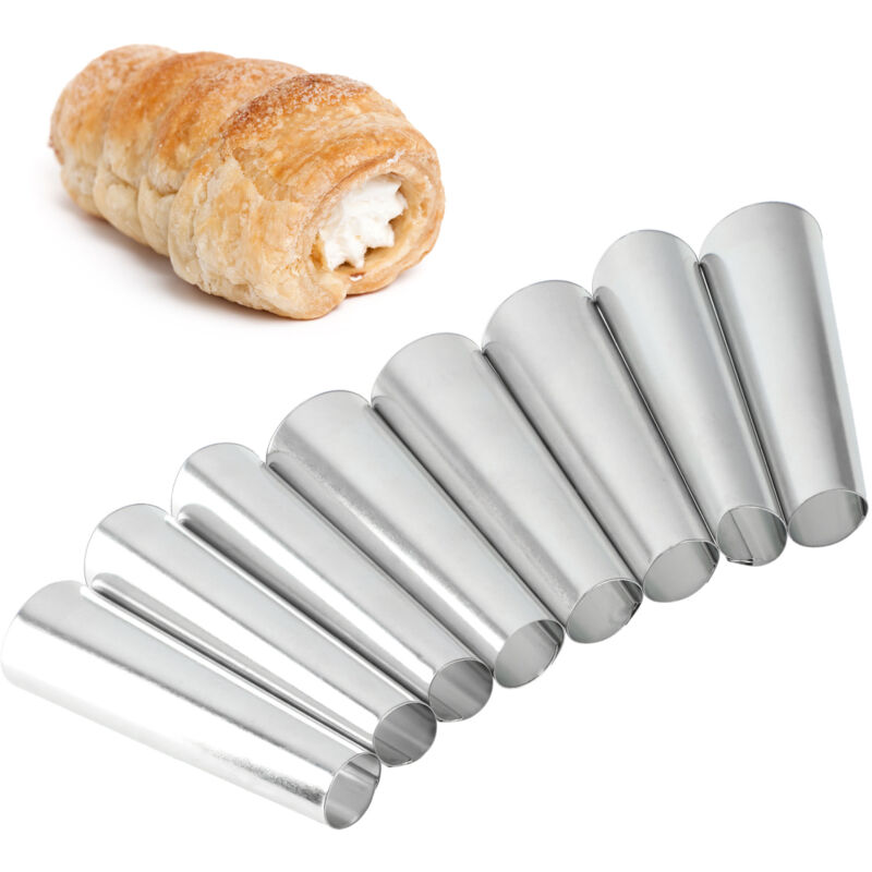 foto del prodotto set di stampi per rotoli di crema rotondi kadax accessori tradizionali per la cottura di tubi di crema 8x9 cm