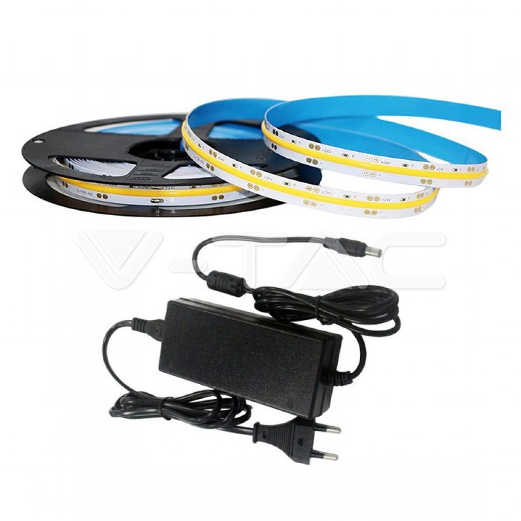 foto del prodotto set di strisce led 420 cob ip20 4000k 10w dc24v 1000lm m cri95 2650 3272 