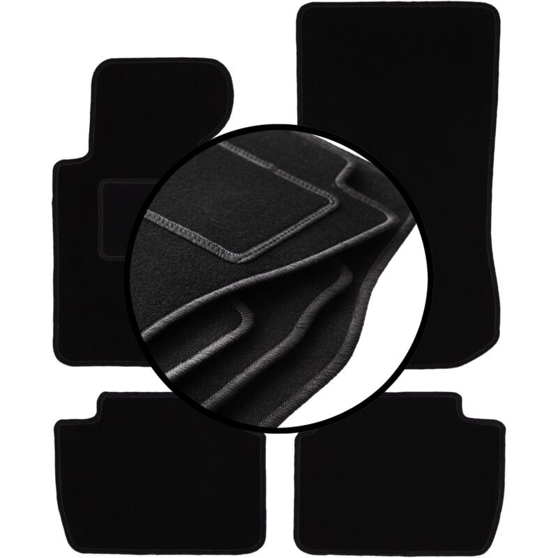 foto del prodotto set di tappetini in velluto per bmw 3 e46 compatta, coup , berlina, station wagon, touring 1998 2007 