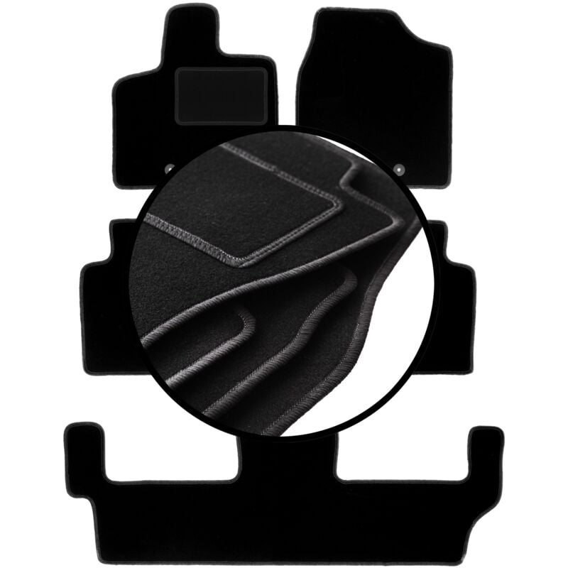 foto del prodotto set di tappetini in velluto per chrysler town country iv 7 posti 2008 2016 