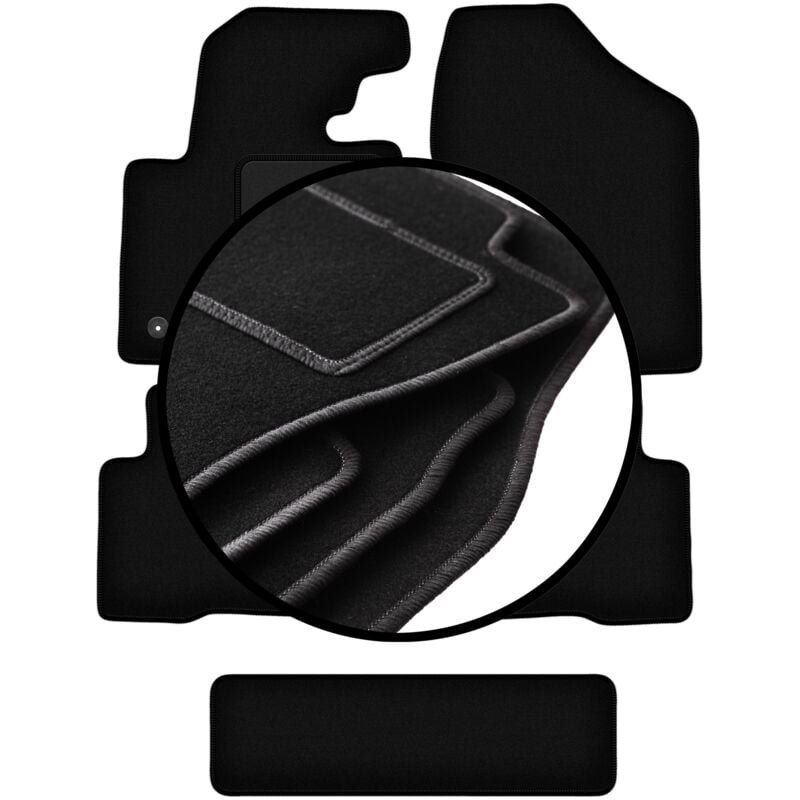 foto del prodotto set di tappetini in velluto per hyundai santafe iii 7 posti 2012 