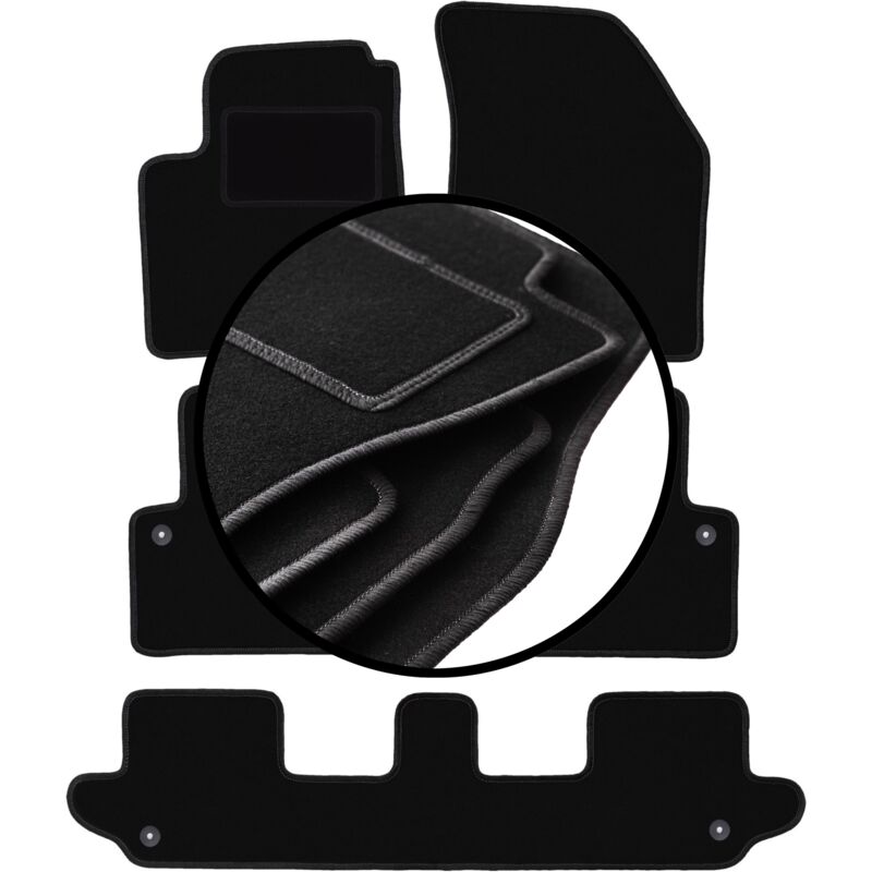 foto del prodotto set di tappetini in velluto per volvo xc90 i suv 7 posti 2002 2014 