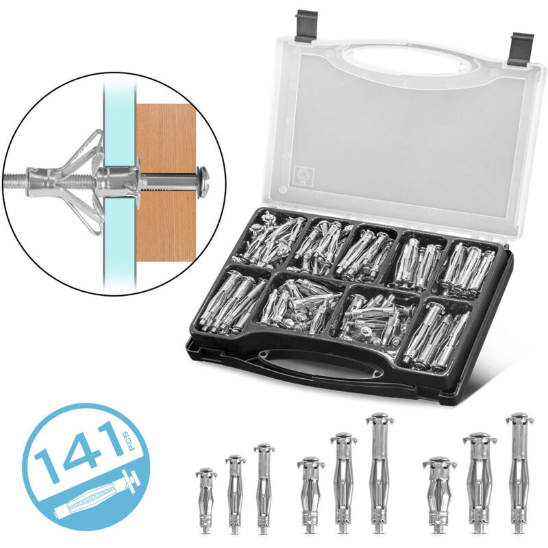 foto del prodotto set di tappi per cavità metalliche da 141 pezzi con viti preassemblate - stahlwerk