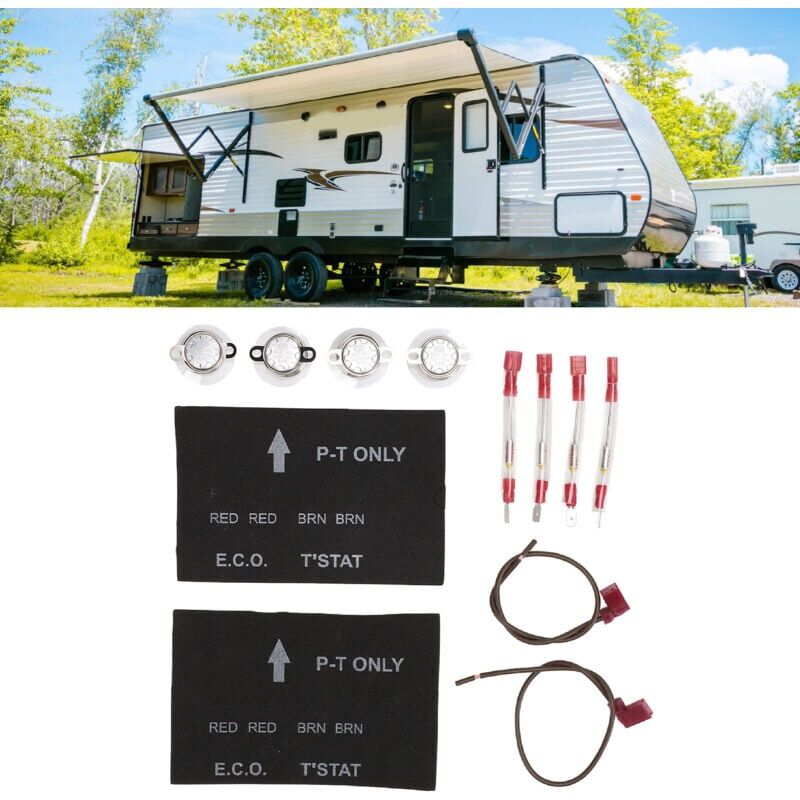 foto del prodotto set di termostato di sicurezza per scaldabagno rv con kit di montaggio termostato eco per la sostituzione di sicurezza avanzata per atwood 91447