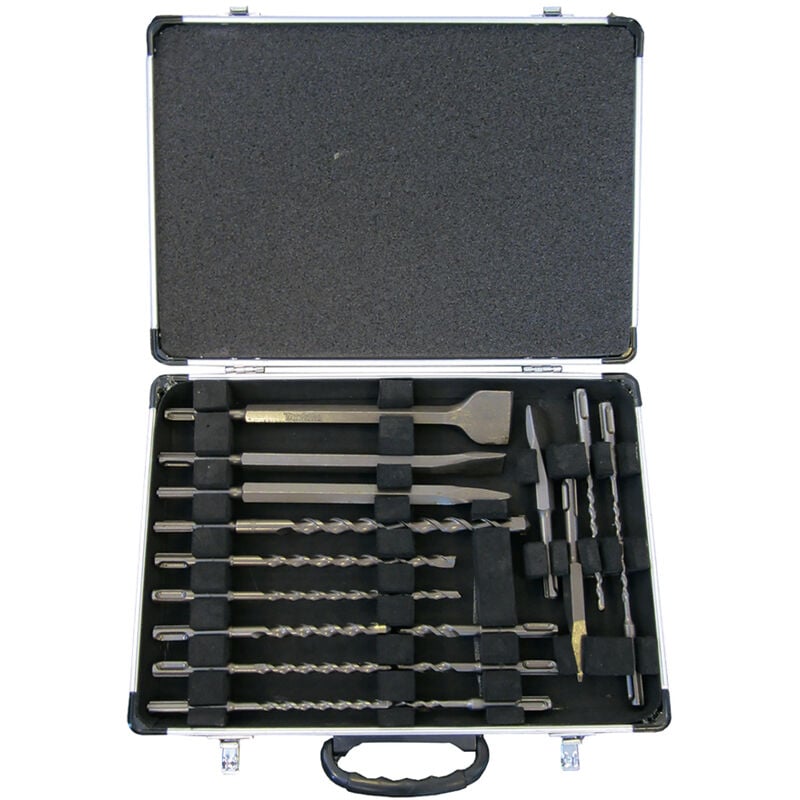 foto del prodotto set di trapani e scalpelli makita sds plus, 17 pezzi. sds plus trapano e scalpello 17 pezzi.
