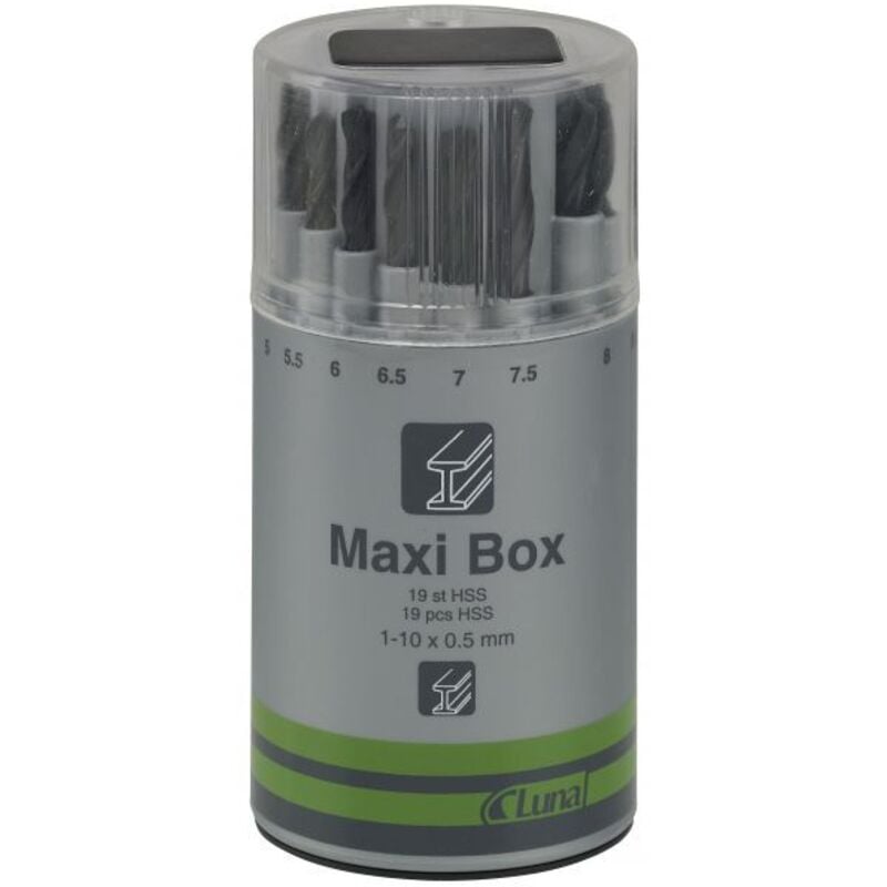 foto del prodotto set di trapani in acciaio rapido 19 pezzi - l-209540103