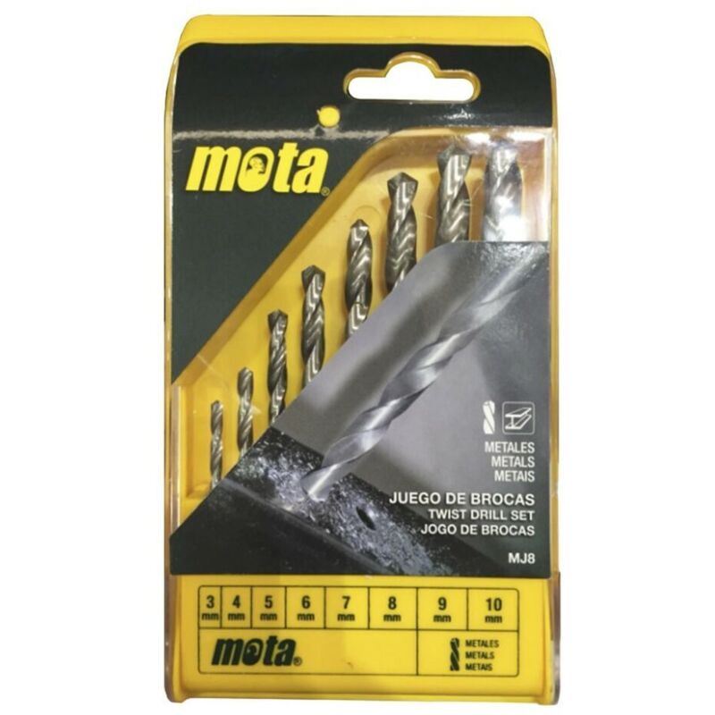 foto del prodotto set di trapani mota mj8 sgrossamento metallo 8 pezzi tungsteno