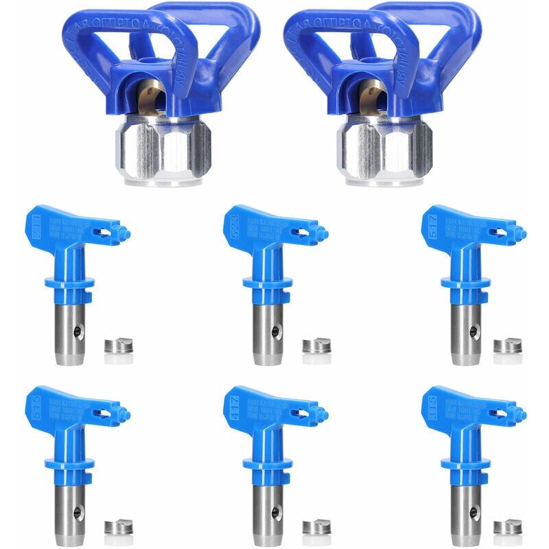 foto del prodotto set di ugelli per vernici airless, punte reversibili per macchine a spruzzo, kit di ugelli per macchine a spruzzo airless, accessori per macchine a