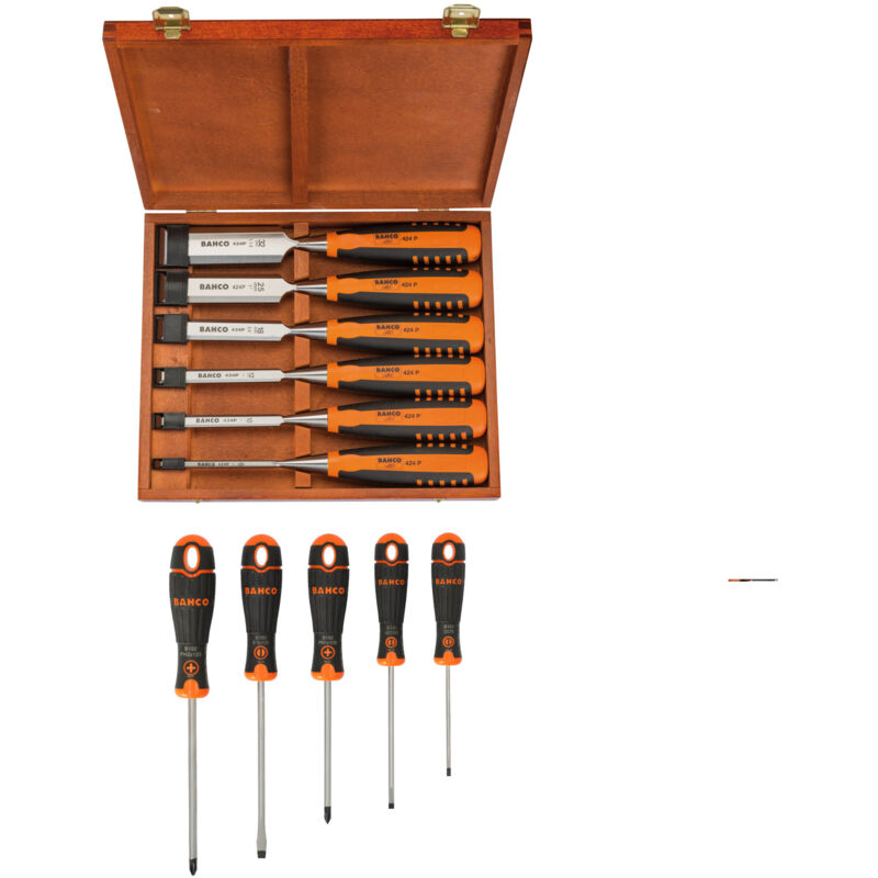 foto del prodotto set di utensili bahco set di scalpelli da 6 pezzi set di cacciaviti da 5 pezzi