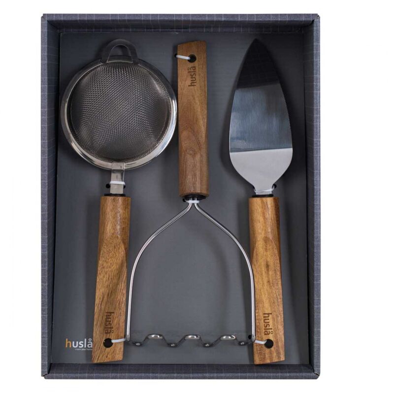 foto del prodotto set di utensili da cucina husla in legno 3 elementi