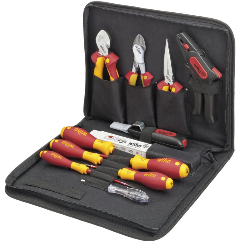 foto del prodotto set di utensili da elettricista assortiti 13 pz. con custodia a libro 36389 wiha