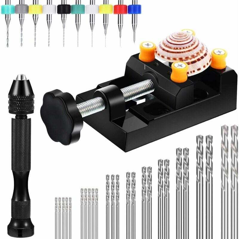 foto del prodotto set di utensili per trapano a mano fai da te da 37 pezzi punta per trapano pcb da 0,3 1,2 mm 