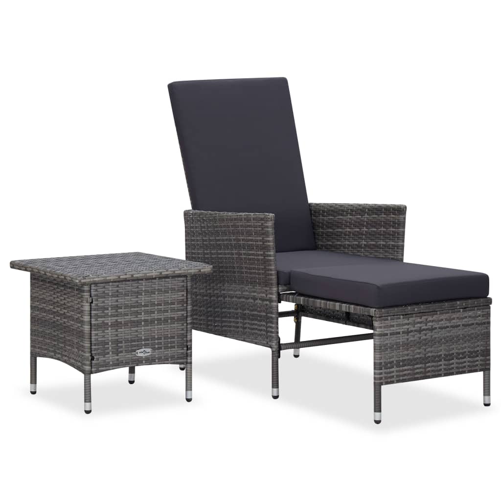 foto del prodotto set divani da giardino 2 pz con cuscini in polyrattan grigio cod mxl 37759