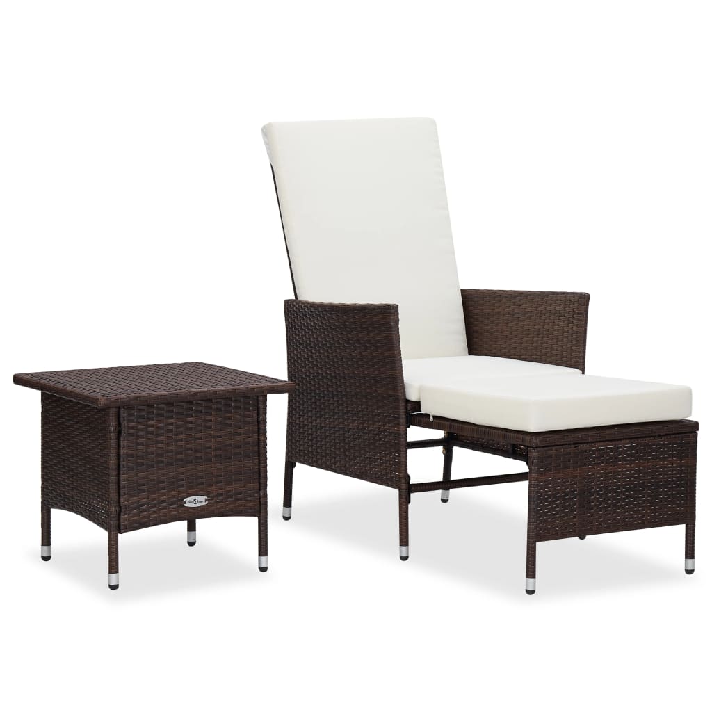 foto del prodotto set divani da giardino 2 pz con cuscini in polyrattan marrone cod mxl 37758