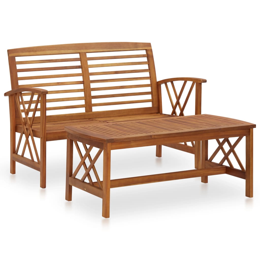 foto del prodotto set divani da giardino 2 pz in legno massello di acacia cod mxl 35849