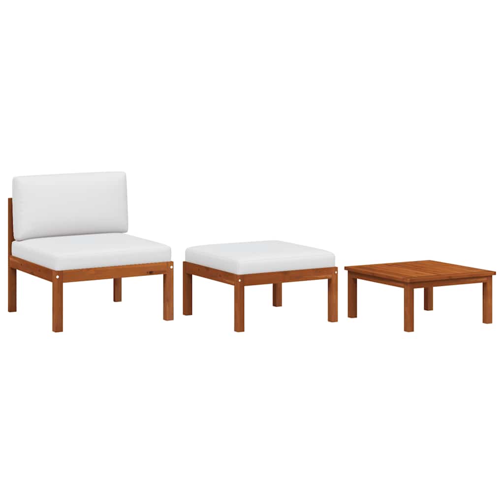 foto del prodotto set divani da giardino 3 pz con cuscini massello d acaciacod mxl 95408