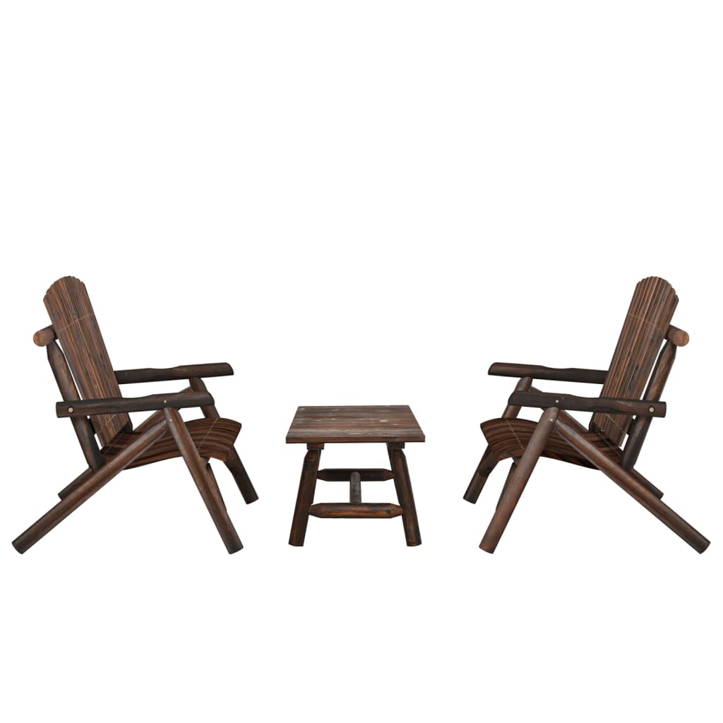 foto del prodotto set divani da giardino 3 pz in legno massello di abetecod mxl 124406