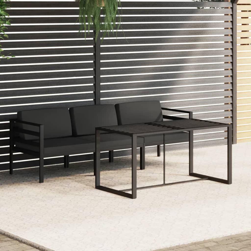 foto del prodotto set divani da giardino 4 pz con cuscini in alluminio antracite cod mxl 44525
