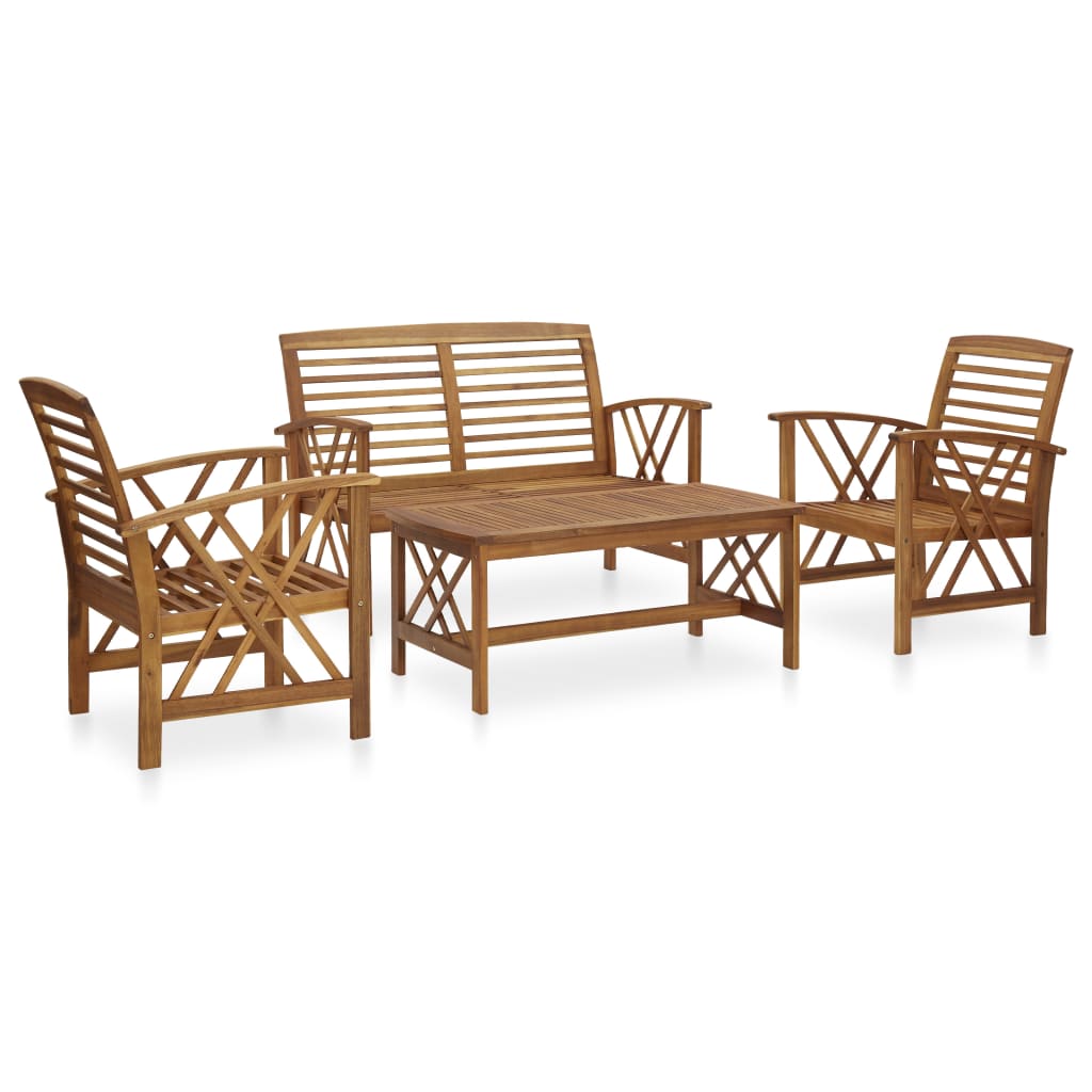 foto del prodotto set divani da giardino 4 pz in legno massello di acacia cod mxl 35850