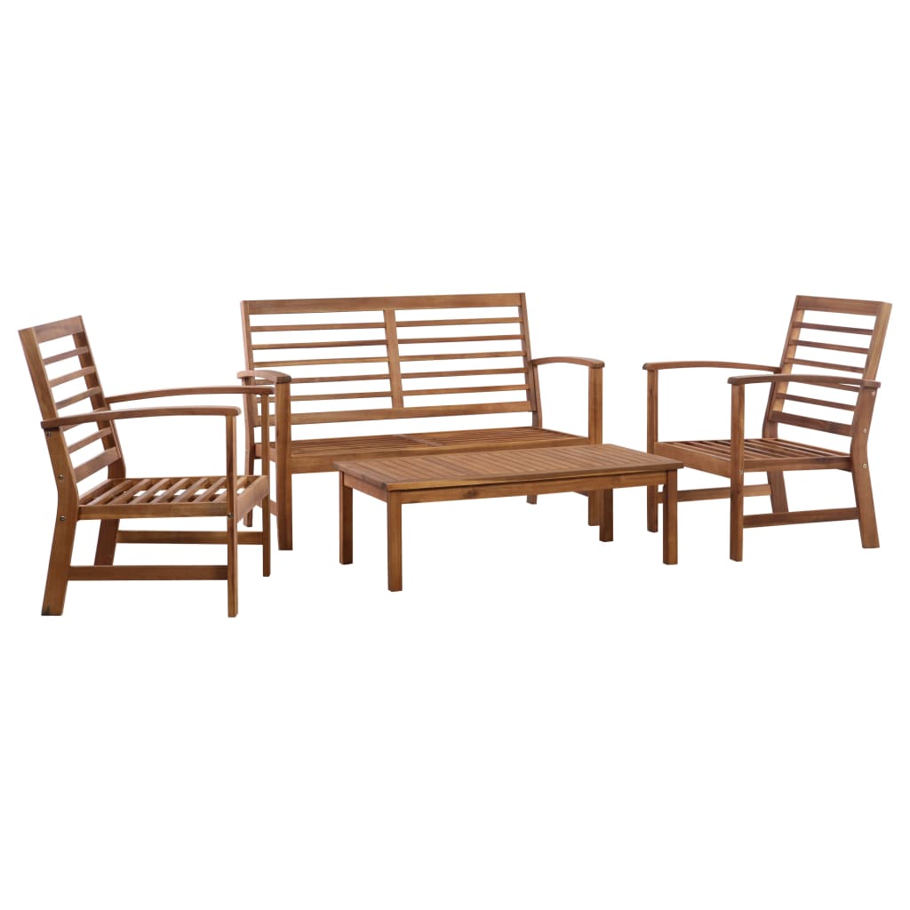 foto del prodotto set divani da giardino 4 pz in legno massello di acacia cod mxl 40283