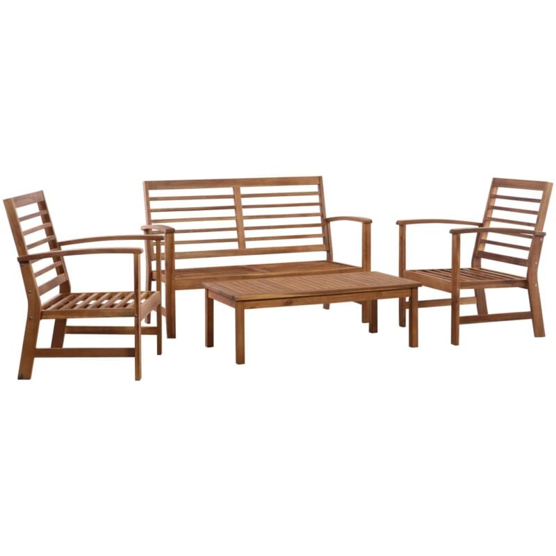 foto del prodotto set divani da giardino 4 pz in legno massello di acacia vidaxl