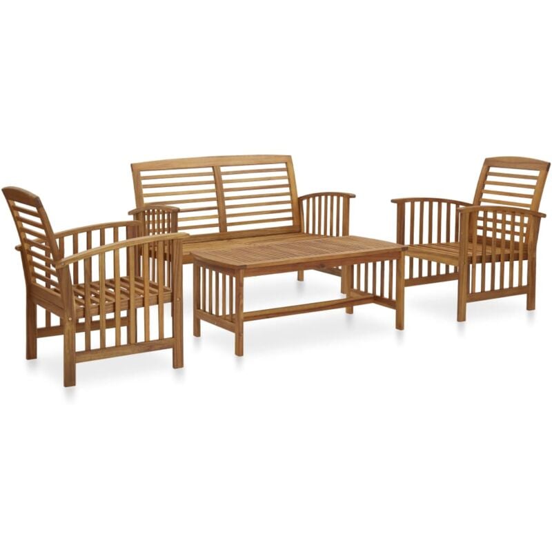 foto del prodotto set divani da giardino 4 pz in legno massello di acacia vidaxl