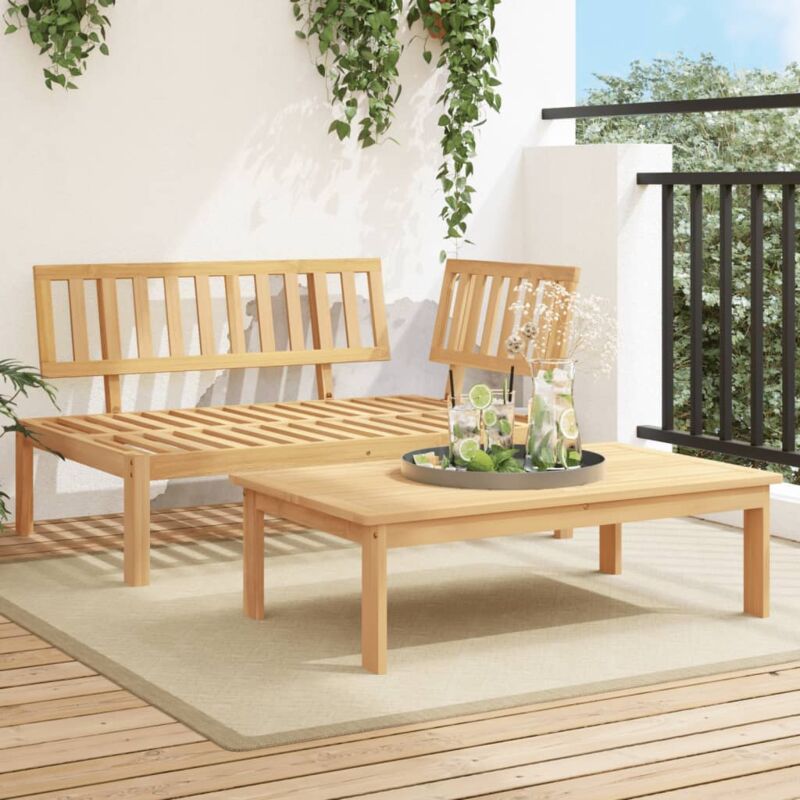 foto del prodotto set divani pallet da giardino 2pz in legno massello di acacia vidaxl
